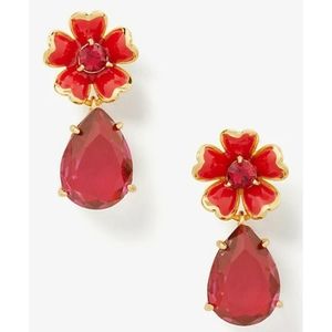 Kate Spade BNWT Blushing Blooms flower drop earrin